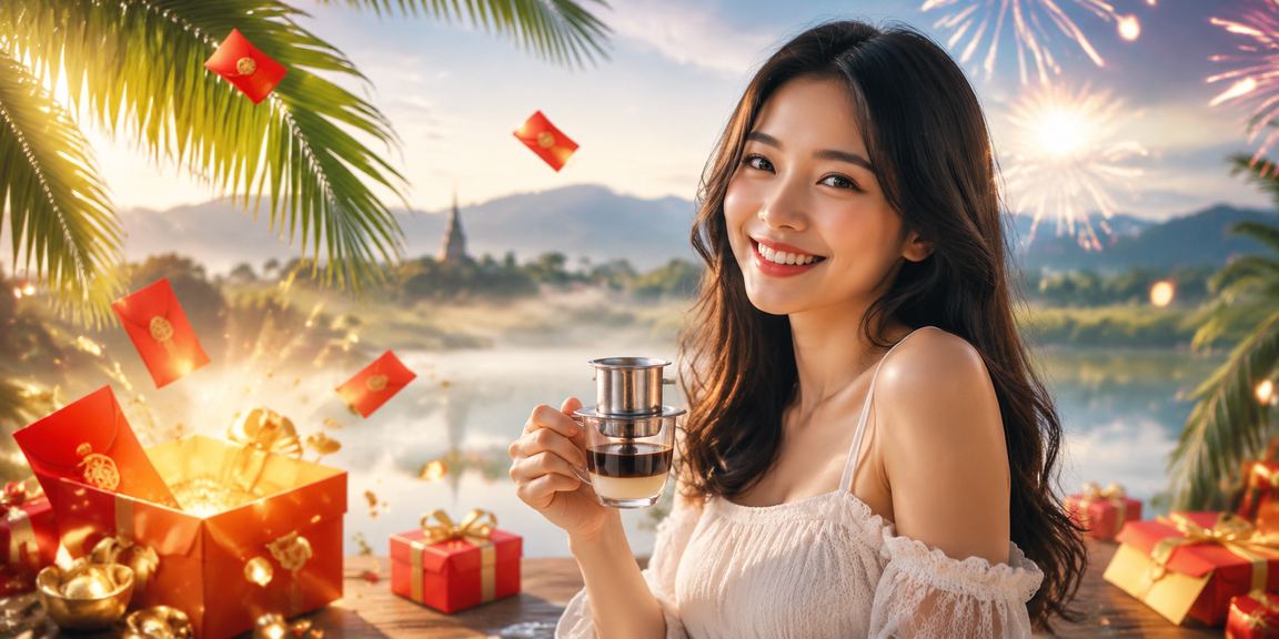 Khung cảnh thưởng thức cà phê và theo dõi phân tích bóng đá tại Đà Lạt