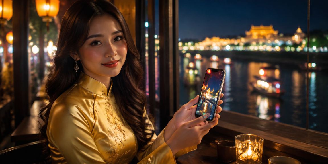 Người chơi sử dụng điện thoại để xem phân tích casino trực tuyến tại Sài Gòn